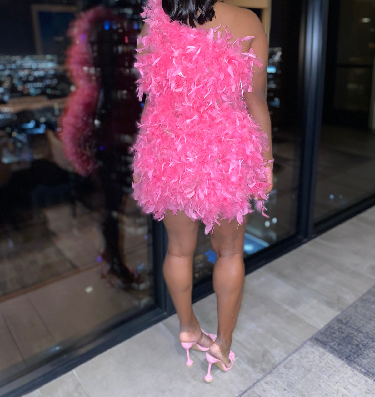Girly girl | feather dress