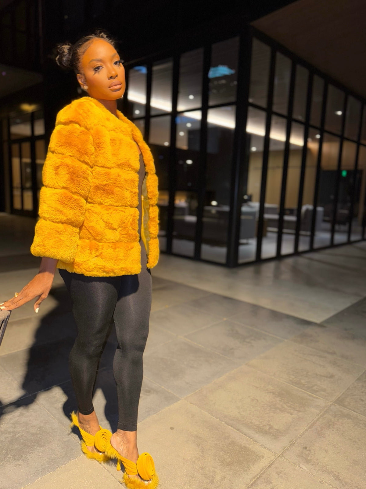 Sunflower | faux fur coat