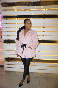 Teddy coat | pink