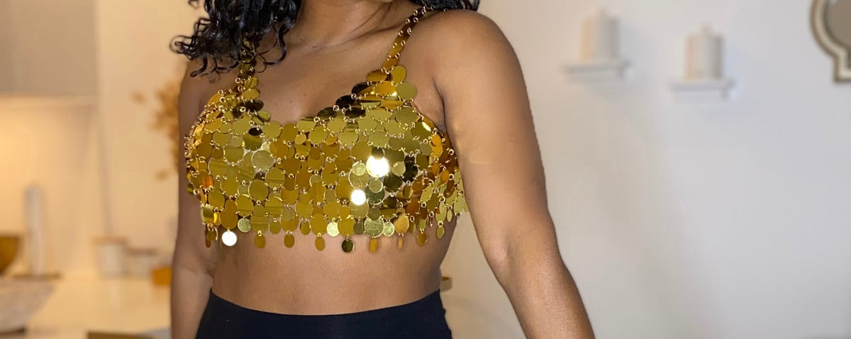 Life of the party top | gold