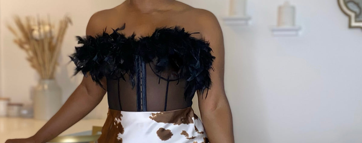 Fawn | feather bustier