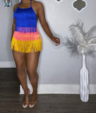 Tina | fringe romper | multi color