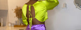 Lime light | satin top